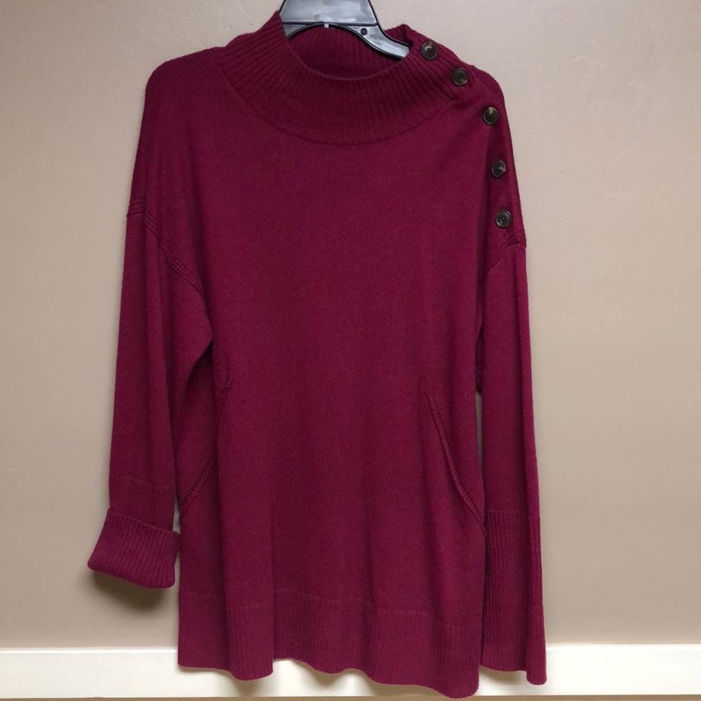 Talbots maroon wool sweater